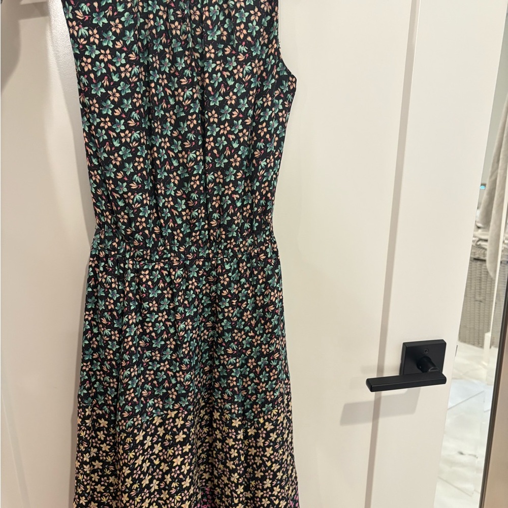 Rebecca Taylor Black and Pink Sleeveless Sundress
